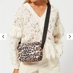GANNI Fairmont Cross Body Bag Leopard EUC